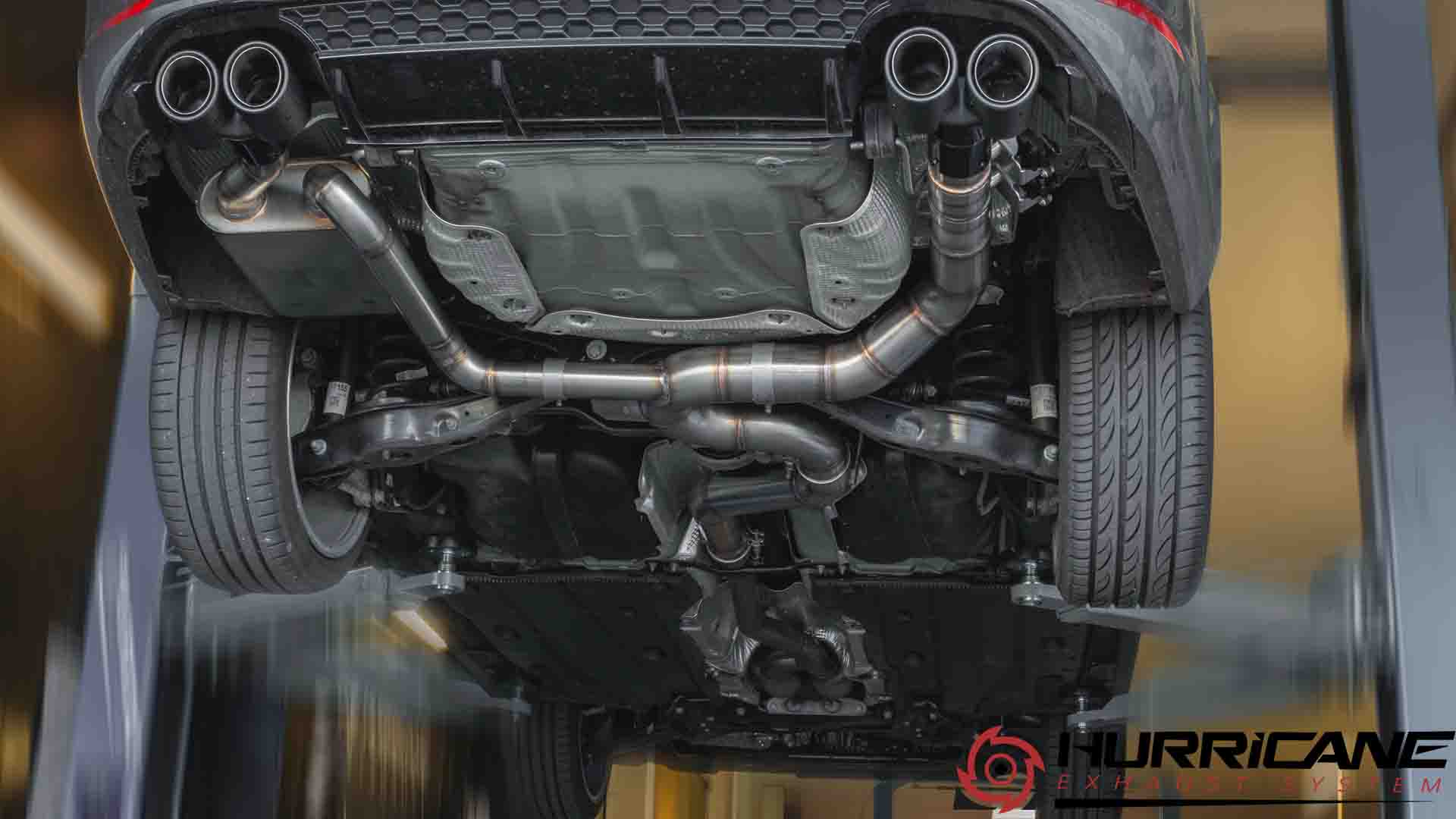 VW Golf 7R Facelift Varriant Hurricane 3.5″ Abgasanlage ab Kat. / OPF - DKS Performance 2