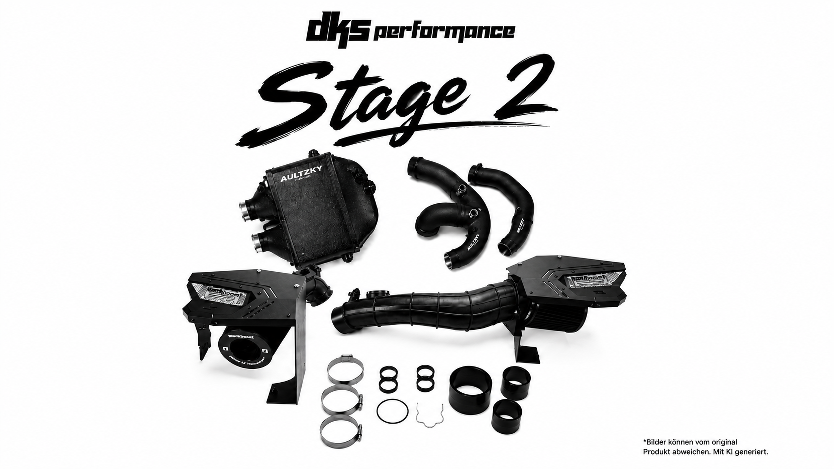 DKS Performance Stage 2 Paket – Aulitzky Ladeluftkühler + Charge-/Boostpipes + BlackBoost Ansaugung | passend für BMW M3/M4 F80 F82 F83 S55 | inkl. Montage & CH-Gutachten